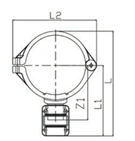 3 to 8 Inch (in) Nominal Diameter Aluminum Compressed Air Straight Quick Drop Connectors - 2