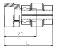 3 to 8 Inch (in) Nominal Diameter Aluminum Compressed Air Female Adapters with Union Connector - 2