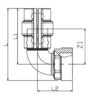 3 to 8 Inch (in) Nominal Diameter Aluminum Compressed Air Male Threaded 90 Degree Elbows - 2