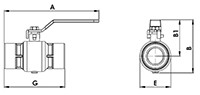 3/4 to 2-1/2 Inch (in) Nominal Diameter Aluminum Compressed Air Female Thread to Female Thread Ball Valves - 2