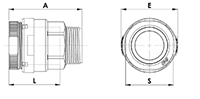 3/4 to 2-1/2 Inch (in) Nominal Diameter Aluminum Compressed Air Male Adapters - 2