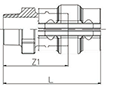 3 to 8 Inch (in) Nominal Diameter Aluminum Compressed Air Male Adapters with Union Connector - 2