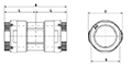 3/4 to 2-1/2 Inch (in) Nominal Diameter Aluminum Compressed Air Equal Unions - 2