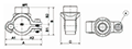 3/4 to 2-1/2 Inch (in) Nominal Diameter Aluminum Compressed Air Mini Brackets - 2